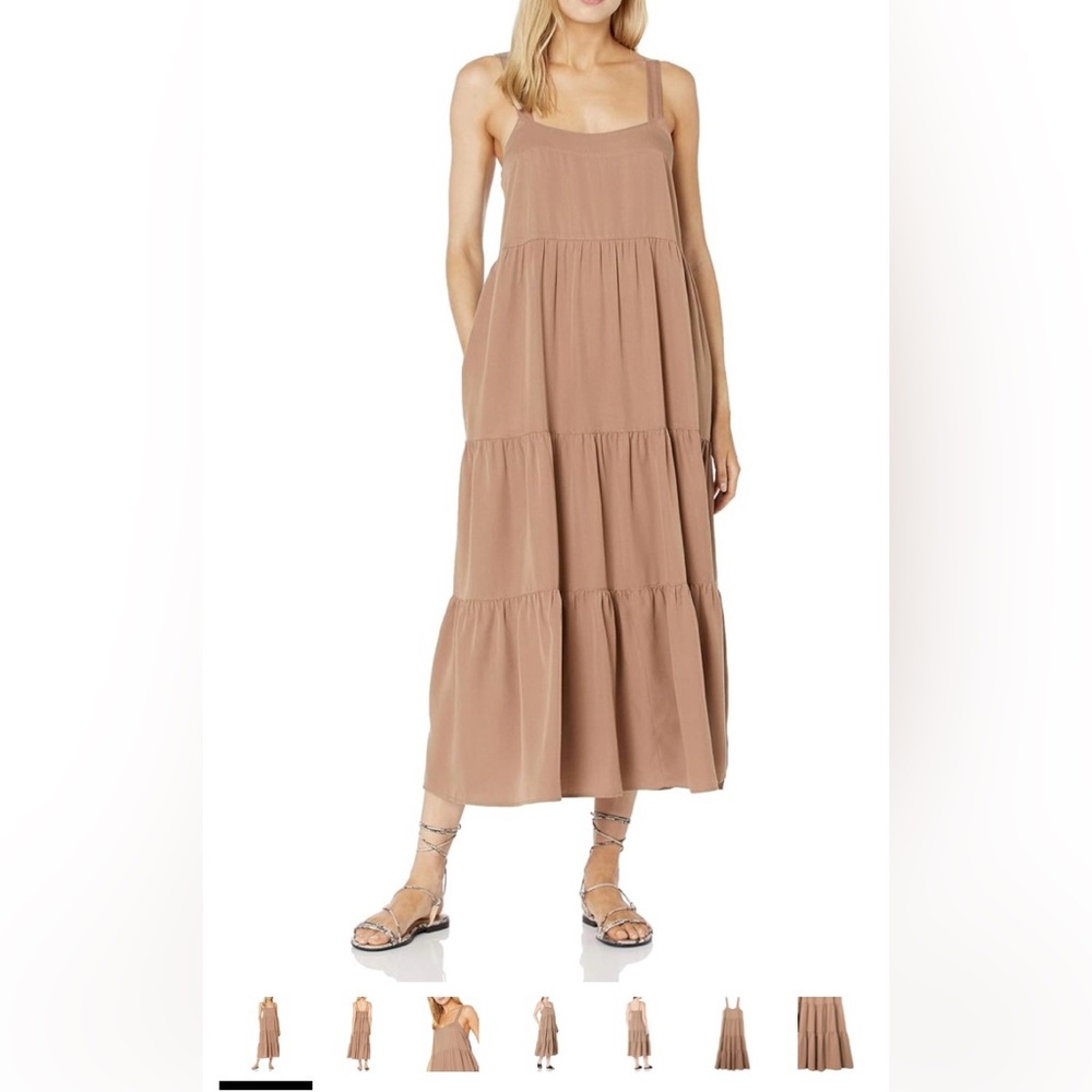 Tiered Midi Sundress in Dusty Rose